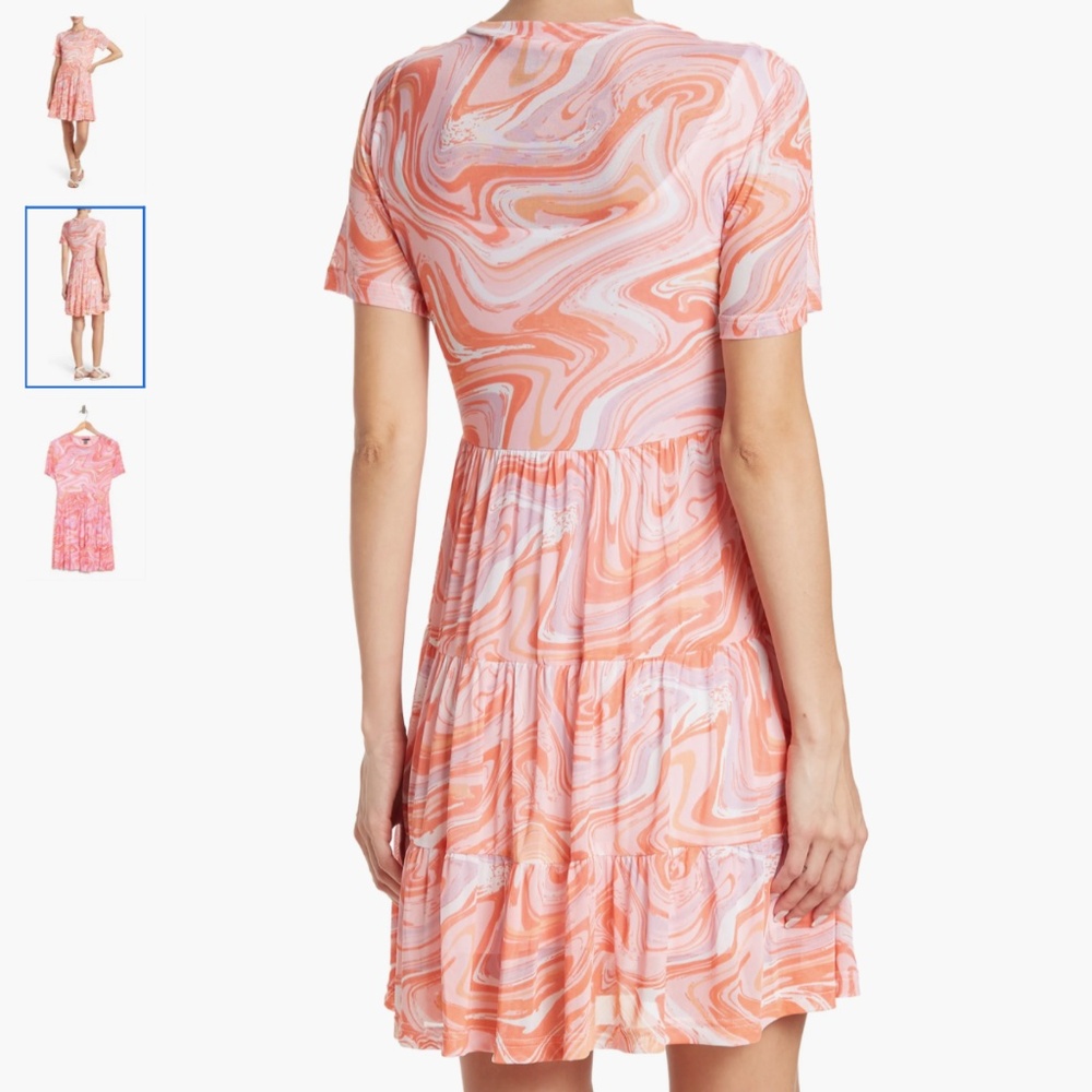 Love By Design Cate Floral Print Tiered T-Shirt Dress, size XL - Picture 2 of 11
